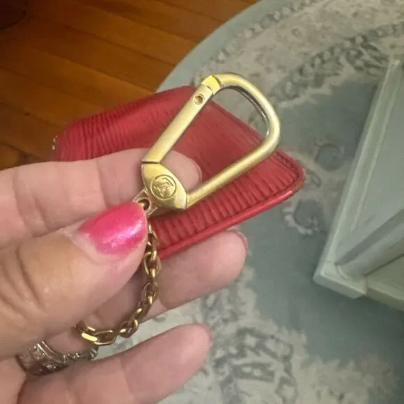 Keychain Cles Pochette ?Louis Vuitton? Epi Pochette Cles Red